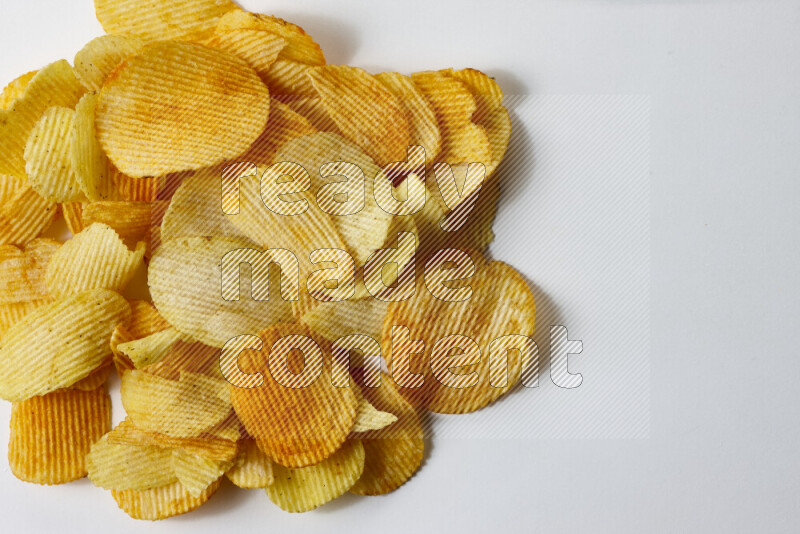 Chips snacks on white background