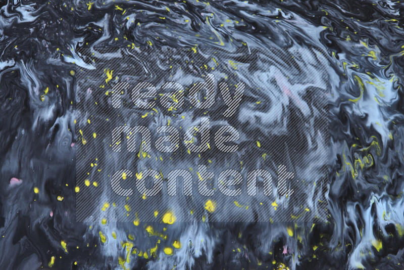 Abstract colorful background with mixed of blue, black and yellow paint colors