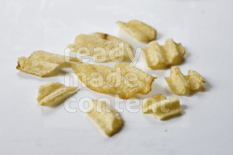 Chips snacks on white background
