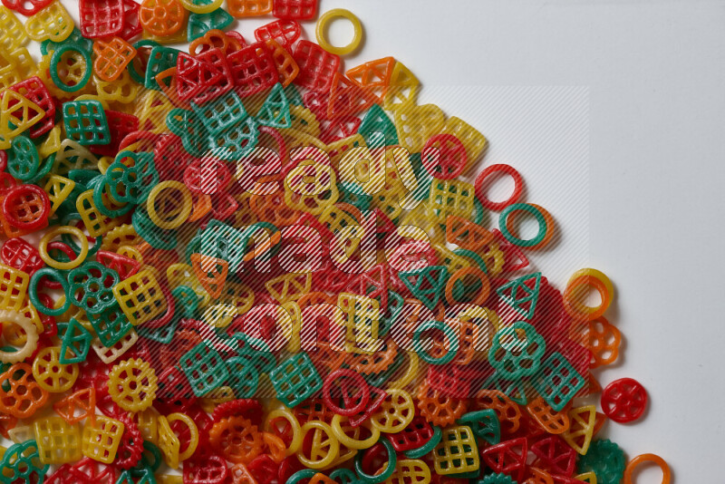 Snacks on white background