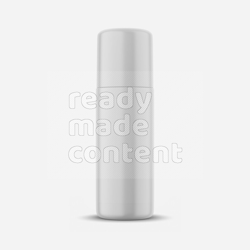 Glossy plastic bottle mockup with blank label and cap isolated on white background 3d rendering