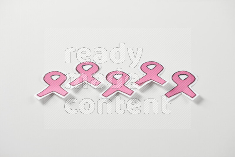 Cancer awareness signs on white background