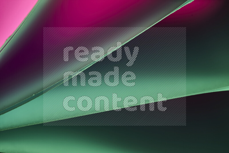 An abstract art piece displaying smooth curves in warm and cold gradients created by colored light