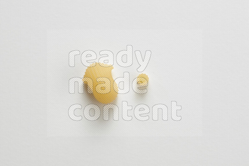 Different pasta types on white background