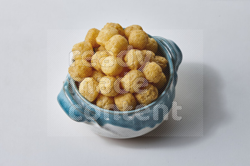 Puffs snacks on white background