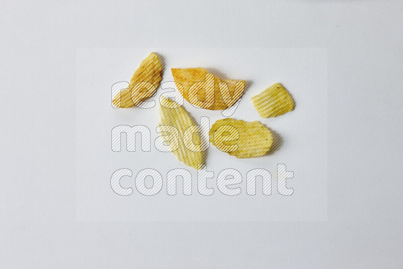 Chips snacks on white background