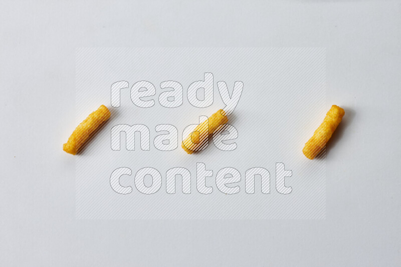 Puffs snacks on white background