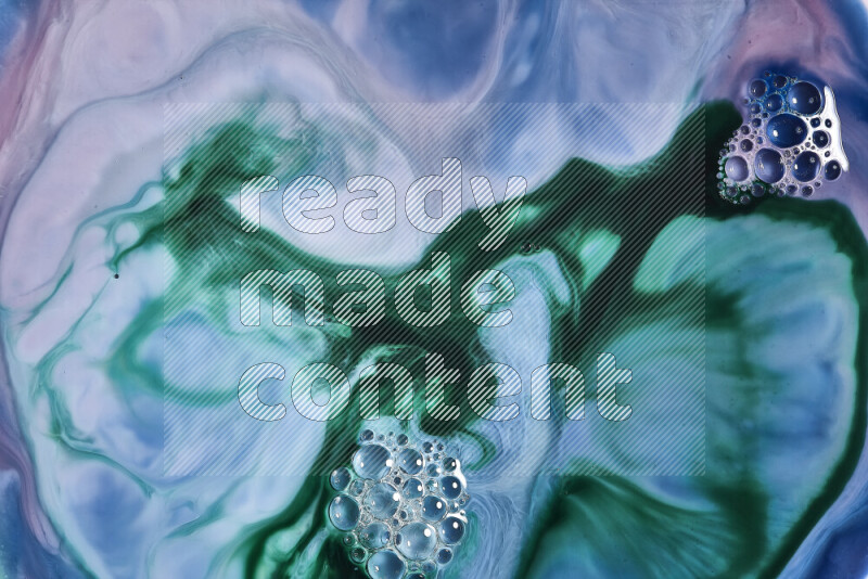 لقطة مقربة لأنماط دوامية باللون الأزرق والوردي والأخضر