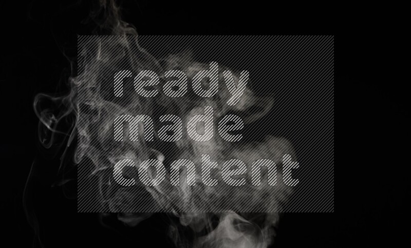 irregular white smoke on black background.