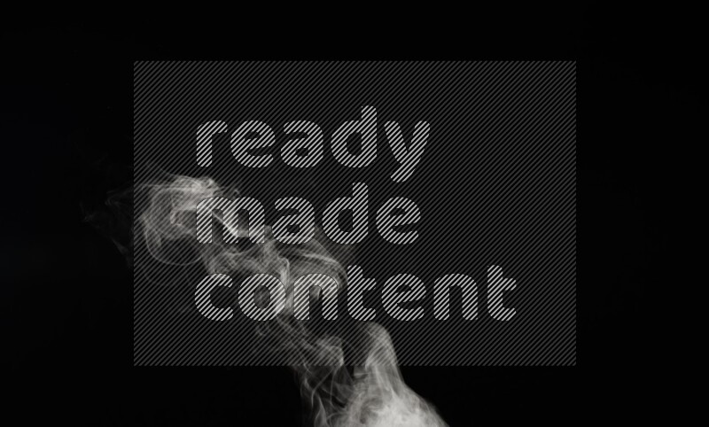 irregular white smoke on black background.