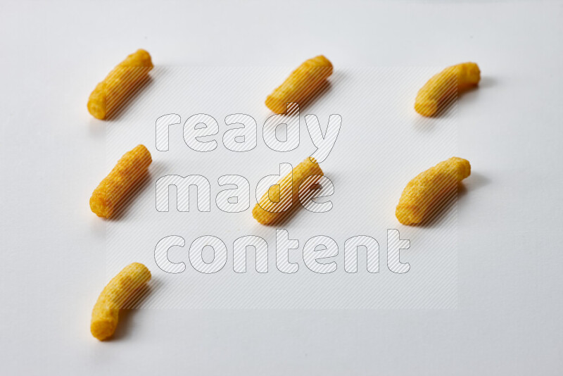 Puffs snacks on white background