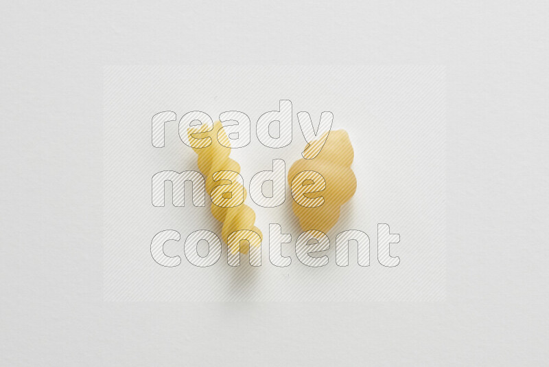 Different pasta types on white background