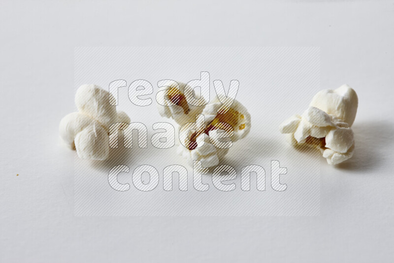 Popcorn snacks on white background