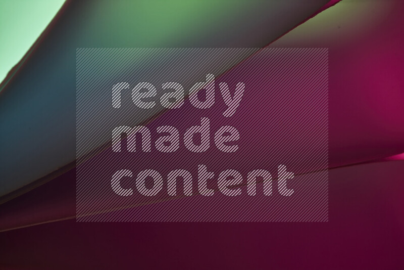 An abstract art piece displaying smooth curves in warm and cold gradients created by colored light