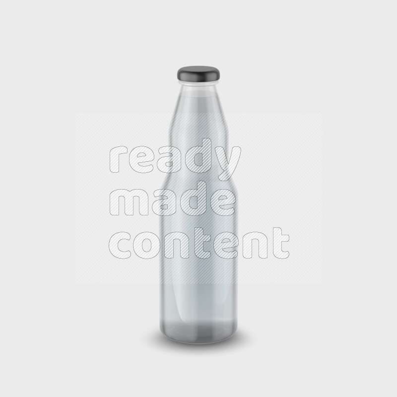 Plastic bottle mockup with black cap and no label isolated on white background 3d rendering
