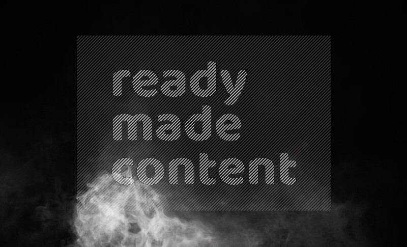 irregular white smoke on black background.