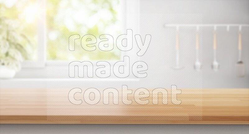 Kitchen tabletop with kitchen view