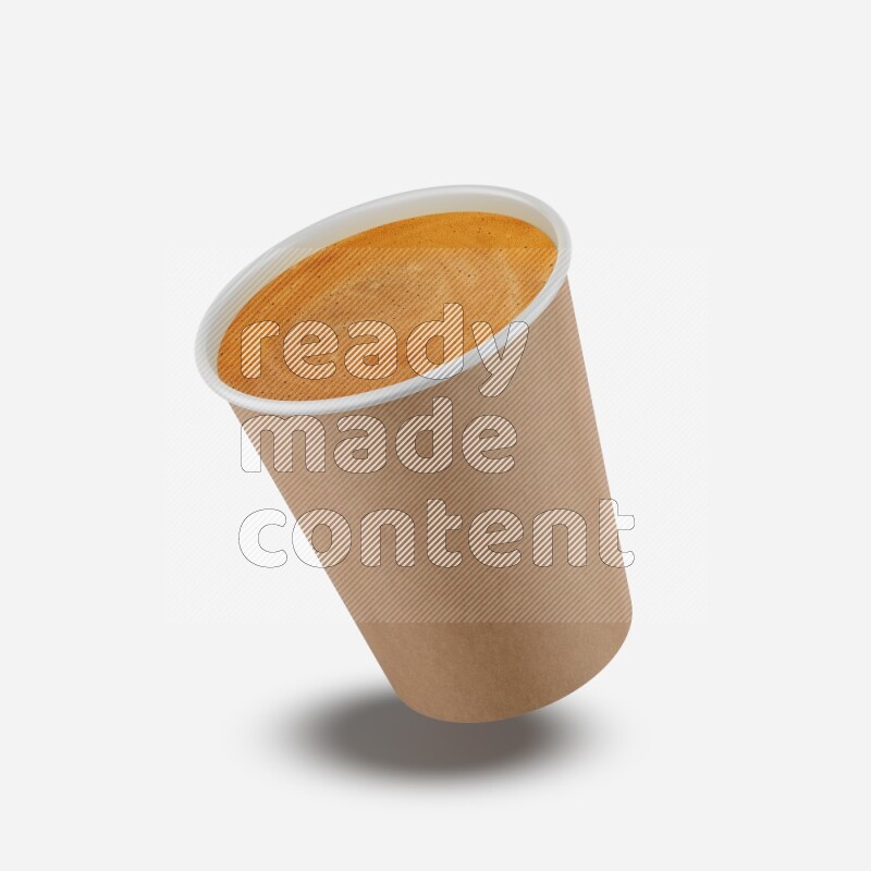 Matte paper cup mockup isolated on white background 3d rendering