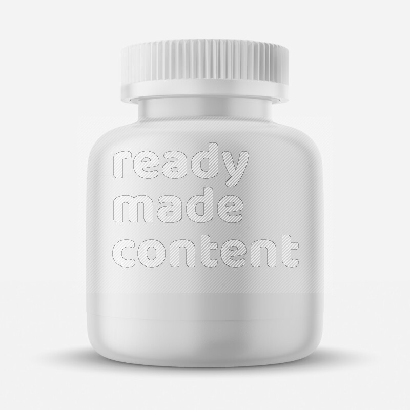 Glossy plastic bottle mockup with blank label isolated on white background 3d rendering