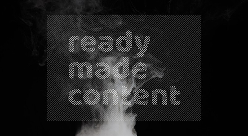 irregular white smoke on black background.