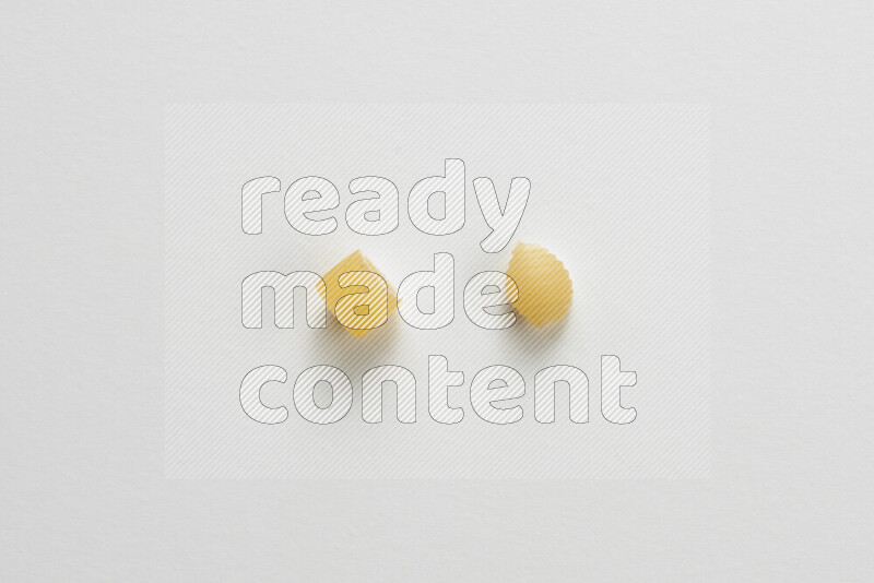Different pasta types on white background