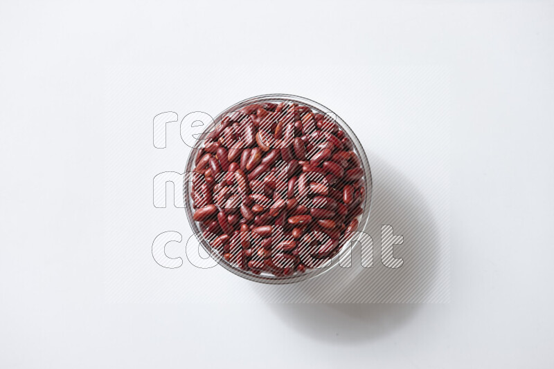 Red kidney beans on white background