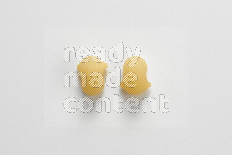Pipe pasta on white background