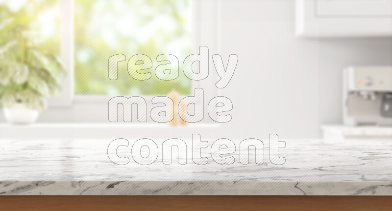 Kitchen tabletop with kitchen view