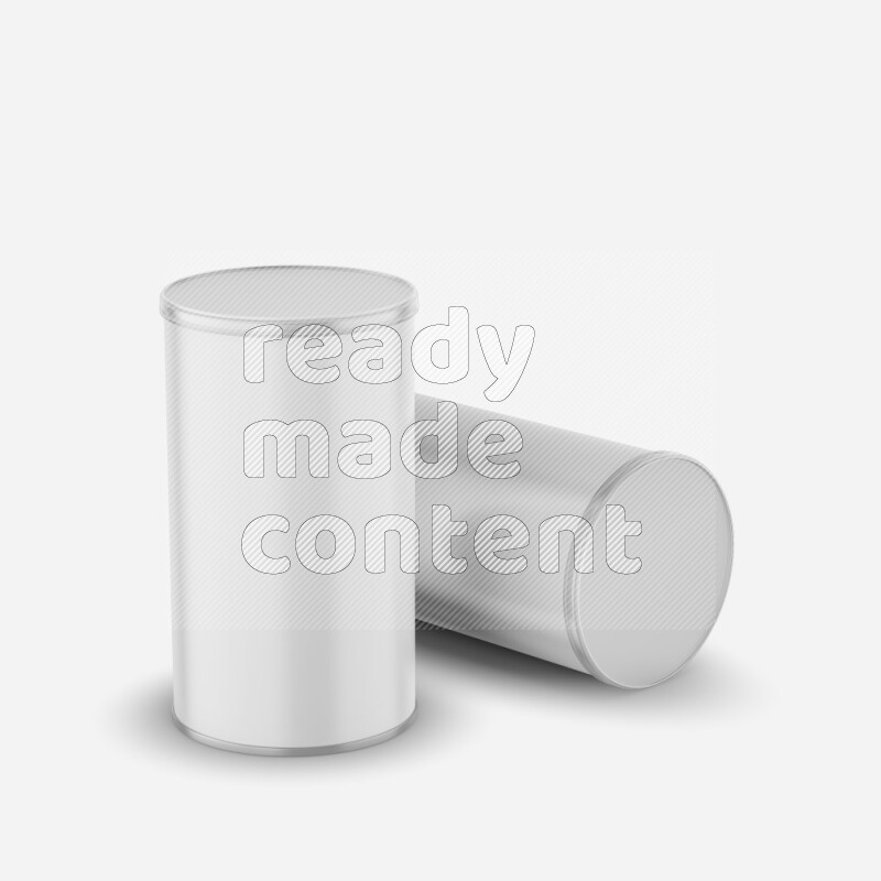 Paper tube mockup with glossy label and plastic cap isolated on white background 3d rendering