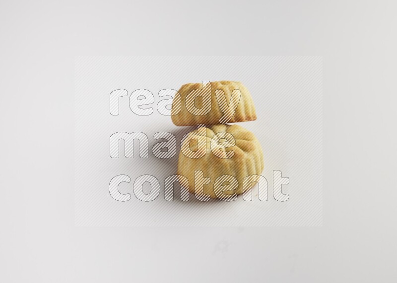 Two Pieces of Maamoul direct on white background