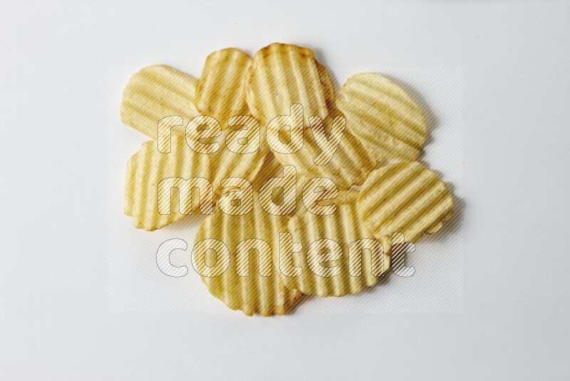 Chips snacks on white background