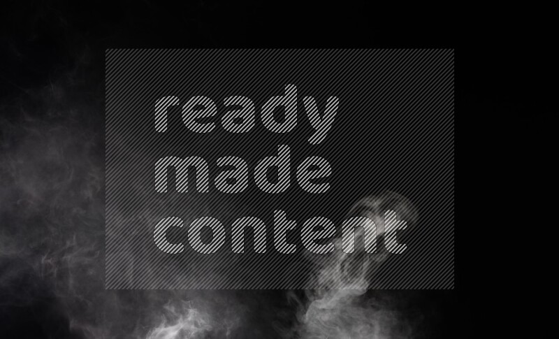 irregular white smoke on black background.