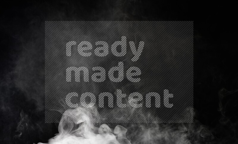 irregular white smoke on black background.