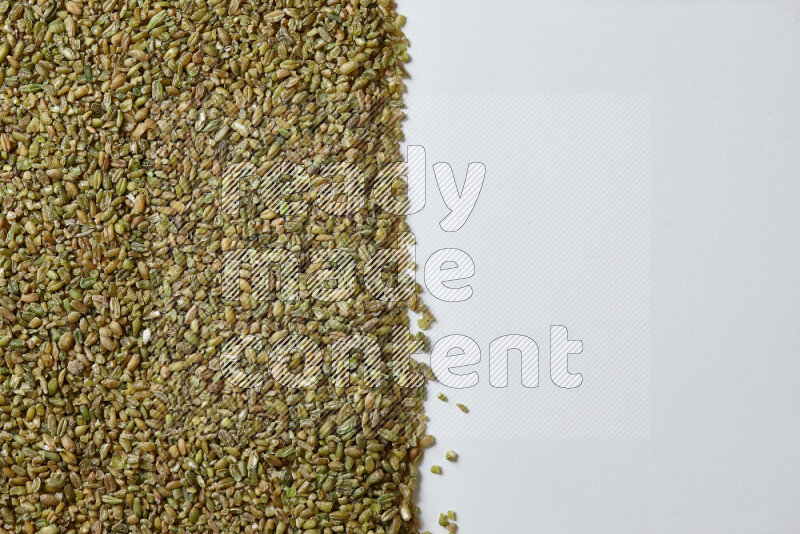 Freekeh on white background