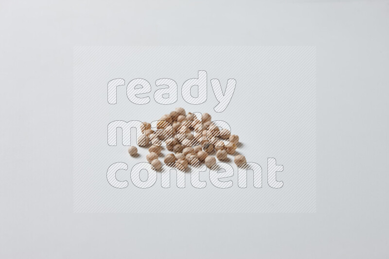 Chickpeas on white background