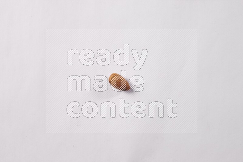 Almonds on white background