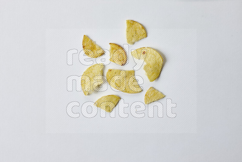 Chips snacks on white background