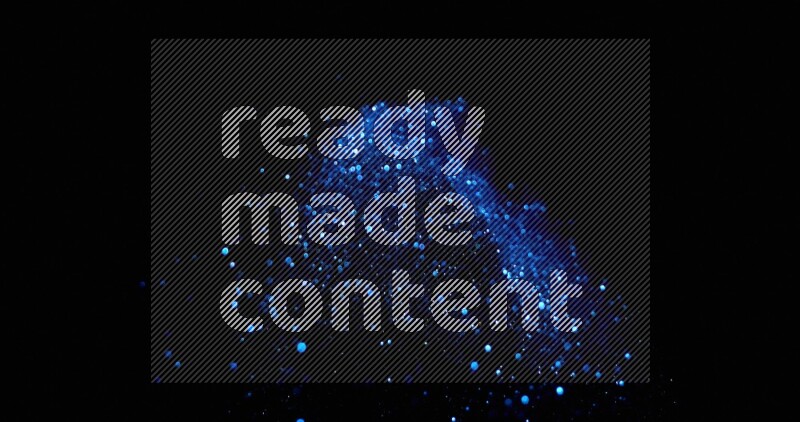 Blue glitter powder isolated on black background