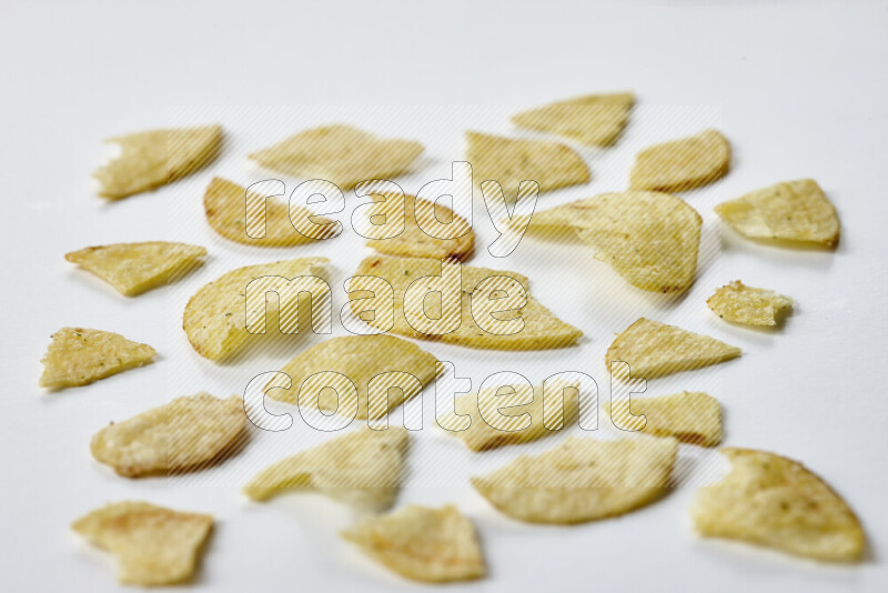 Chips snacks on white background