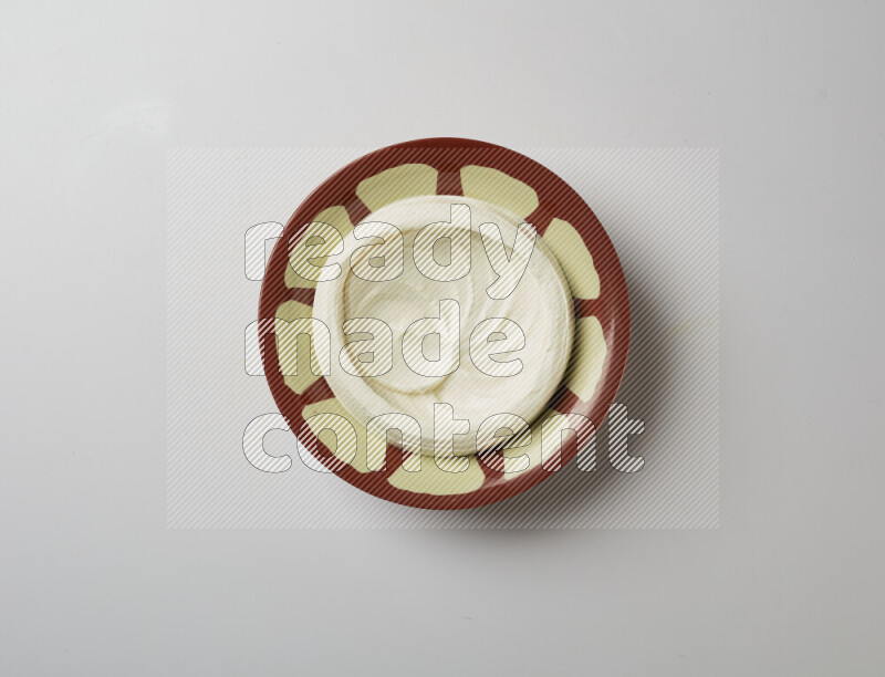 Plain Lebnah in a traditional plate on a white background
