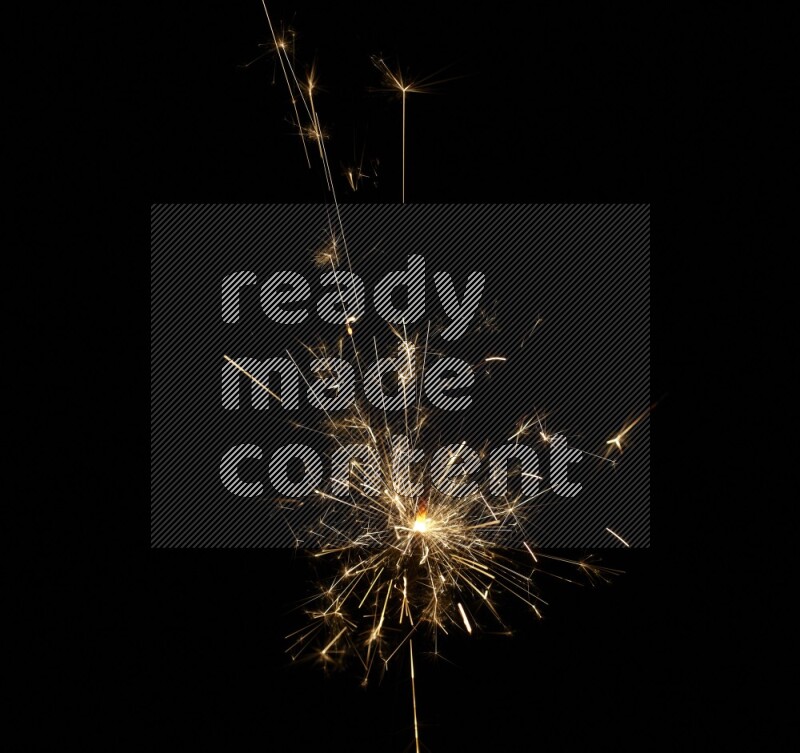 Sparkler candle isolated on black background