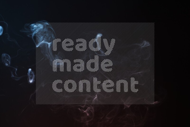 Wavy smoke motion in blue and red