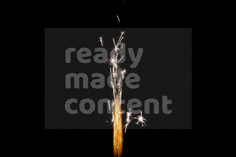 Sparkler candle isolated on black background
