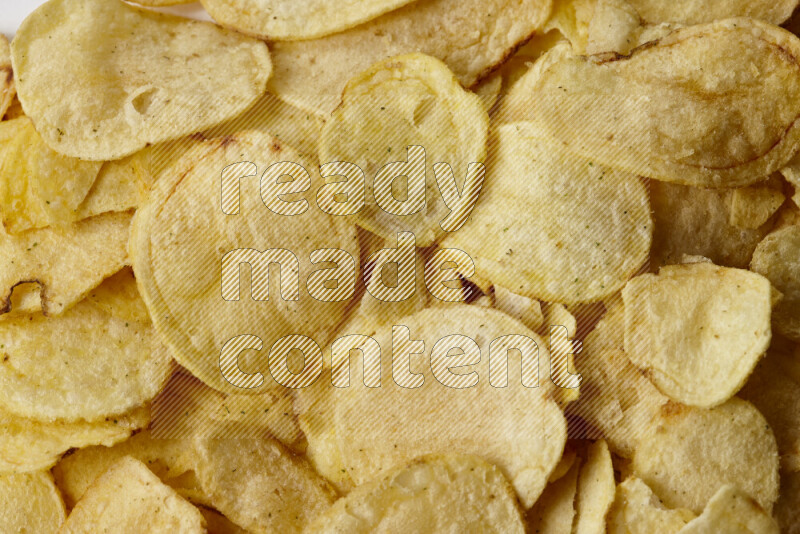 Chips snacks on white background