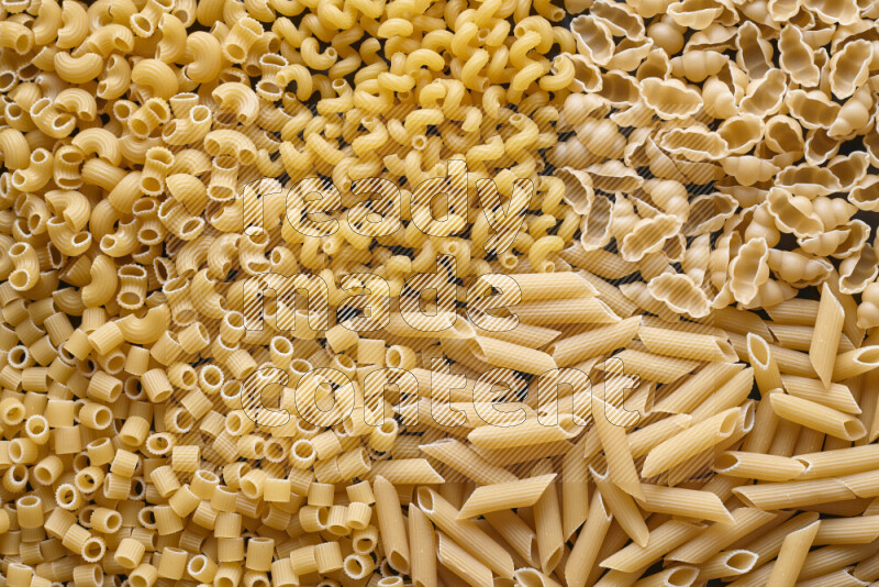 5 types of pasta filling the frame