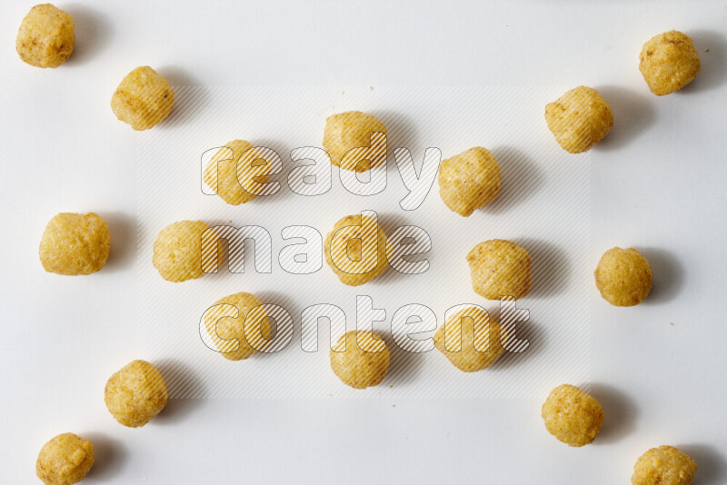 Puffs snacks on white background