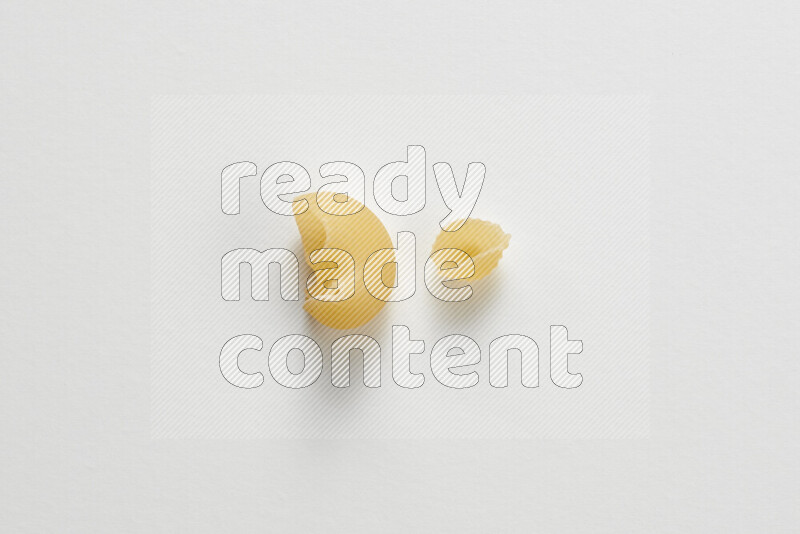 Different pasta types on white background