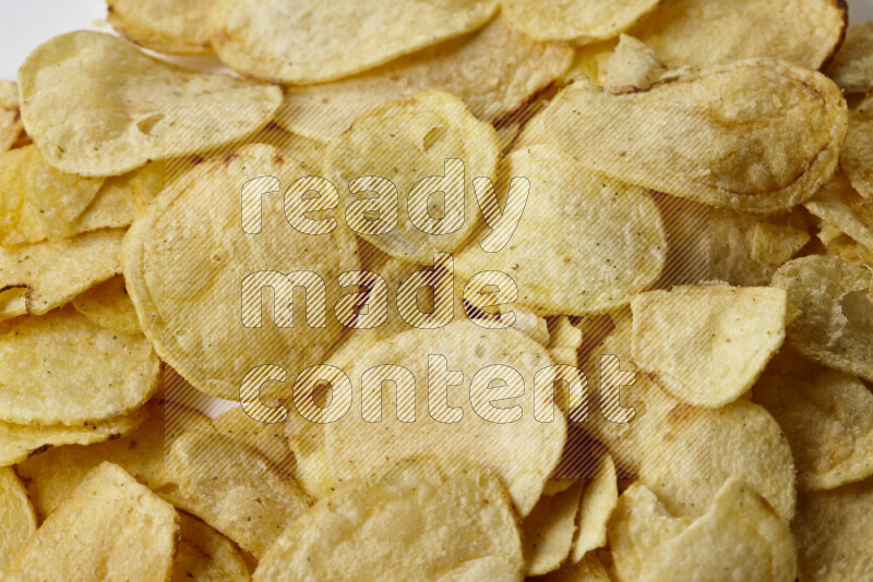 Chips snacks on white background