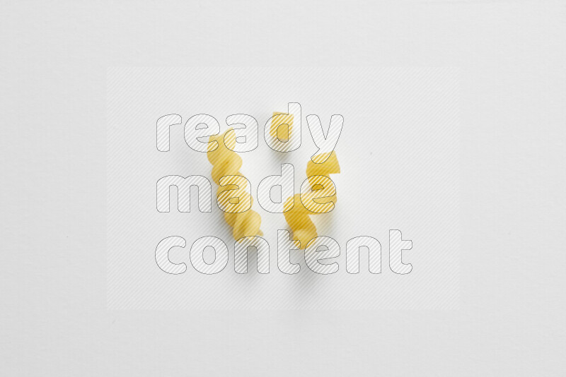 Different pasta types on white background