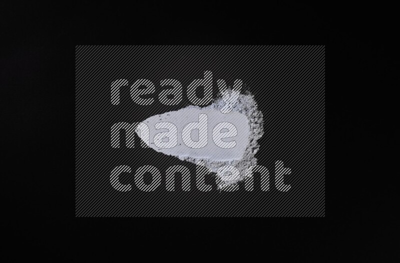 Blue powder smears on black background